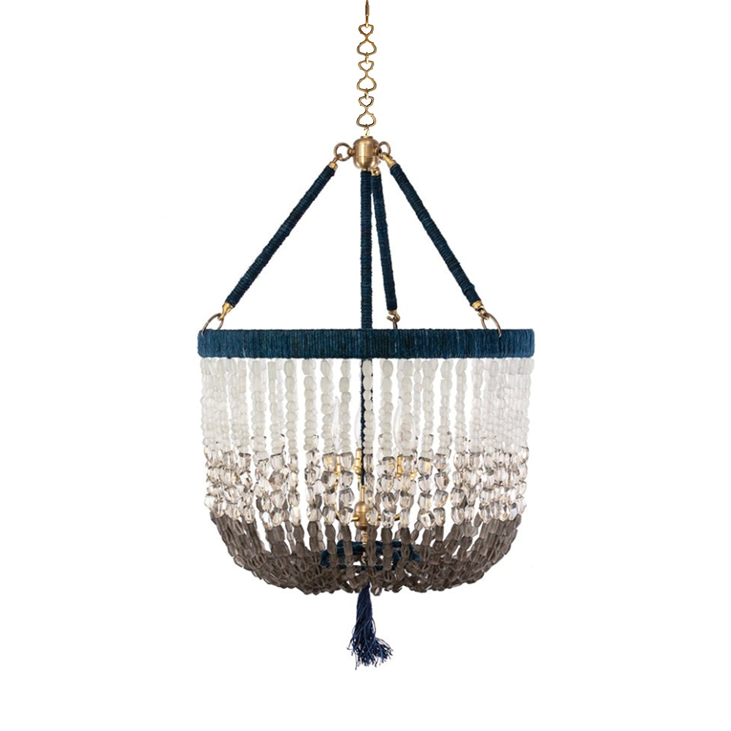 Lustre en perles Malibu Indigo